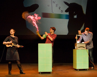 the Festival Of The Spoken Nerd gang onstage